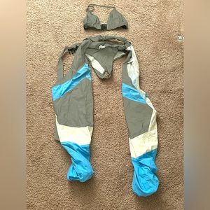 Reflective bra, shorts, and chaps